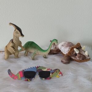 Cool Dinosaur Trio - Triceratops Plush, Brontosaurus and Parasaurolophus